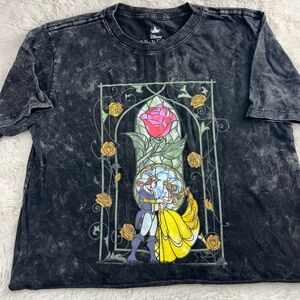 Dianey Beauty and the Beast Beauty Dance Womens Crop Top T-Shirt SZ S  Black #06